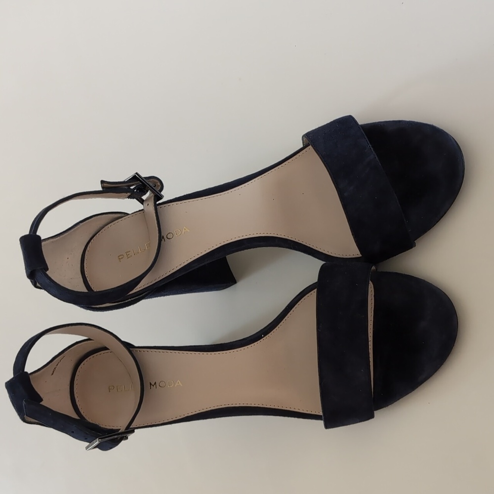 Pelle moda blue suede heels